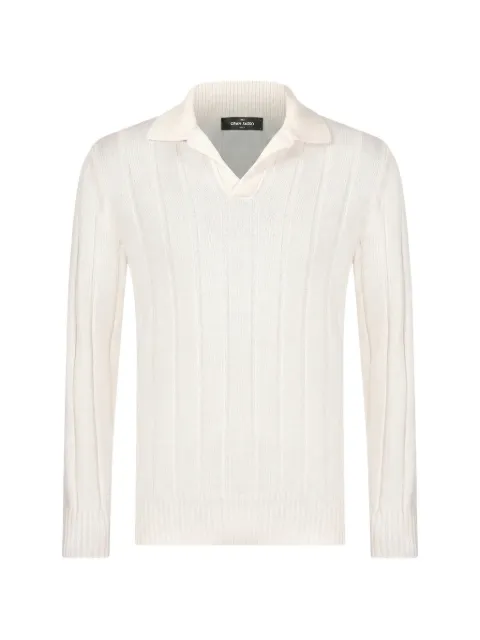 Gran Sasso playera tipo polo tejida de canalé