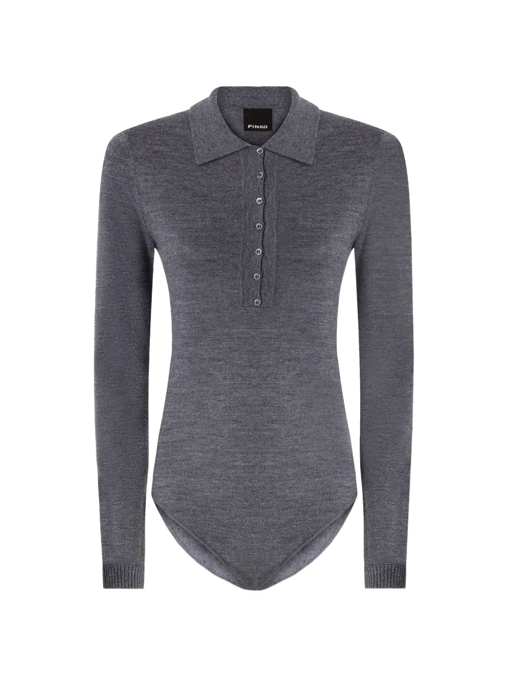 PINKO Fijngebreide body met lange mouwen Grijs