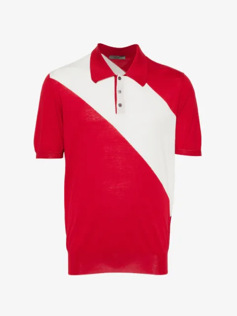 Bally colour-block knitted polo