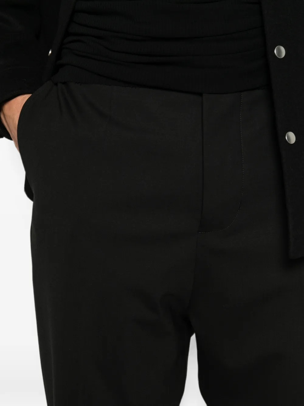 Rick Owens Astaires straight broek met gekreukt effect Zwart