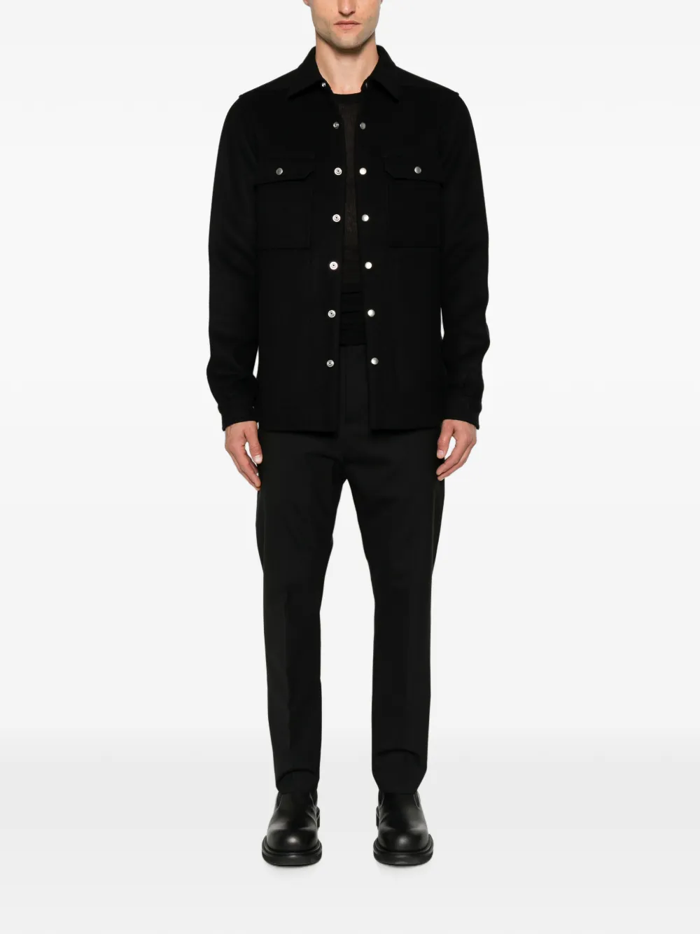Rick Owens Astaires straight broek met gekreukt effect Zwart