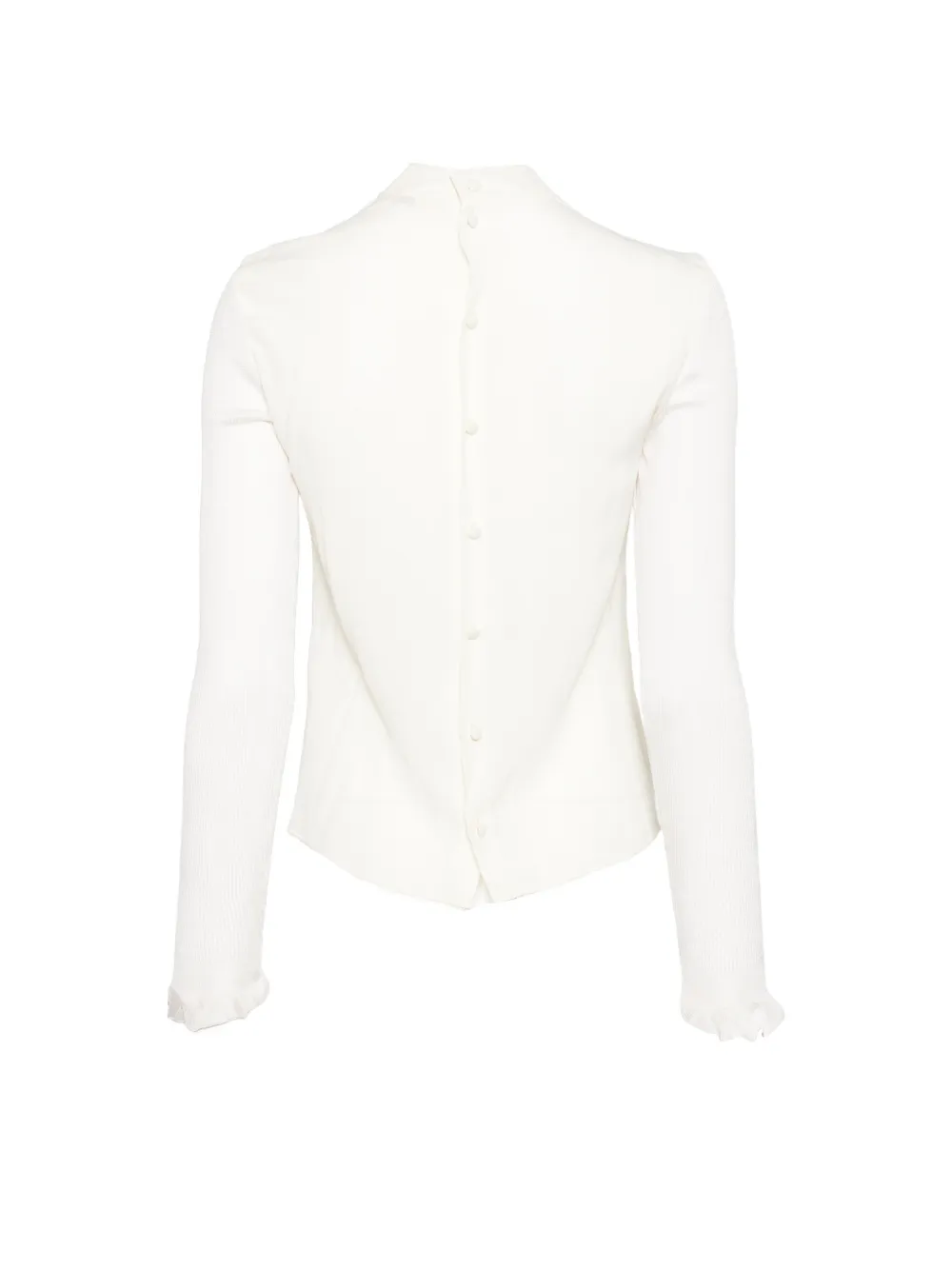 Bally Blouse met ruches en knopen Beige