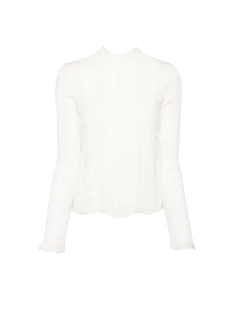 Bally button-back ruffled shirt