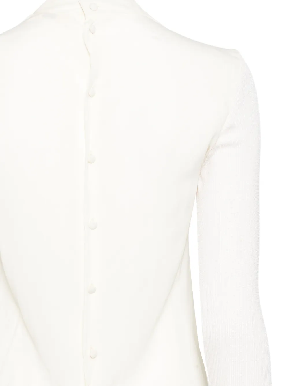 Bally Blouse met ruches en knopen Beige