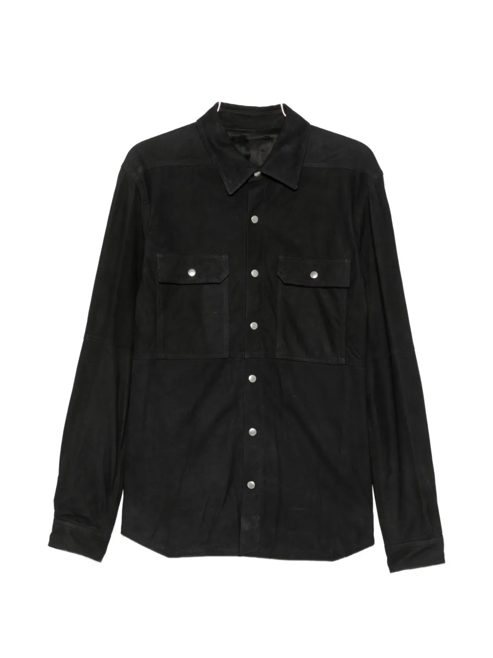 Rick Owens suede press-stud jacket - Nero