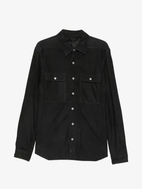 Rick Owens suede press-stud jacket