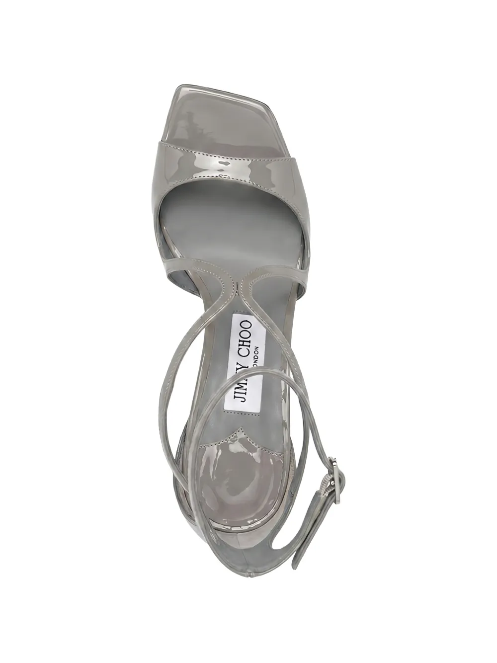 Jimmy Choo Azia 95 Sandals | Grey | FARFETCH