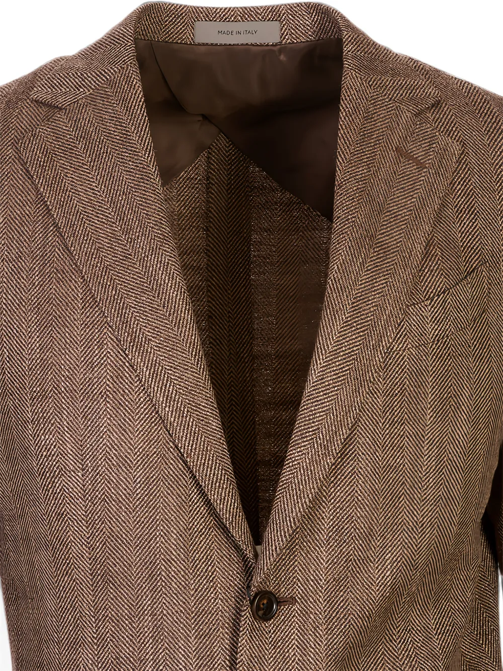 Corneliani Blazer met visgraatpatroon Bruin