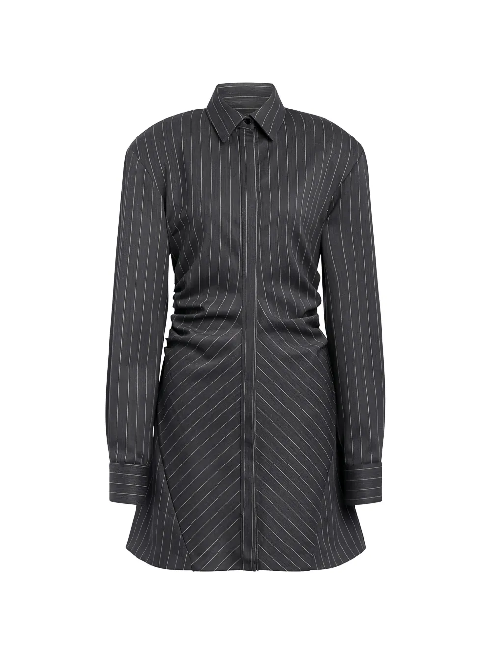 DONDUP pinstripe mini dress - Grigio