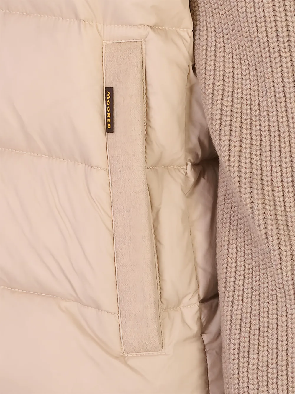 Moorer Gewatteerd jack met capuchon Beige