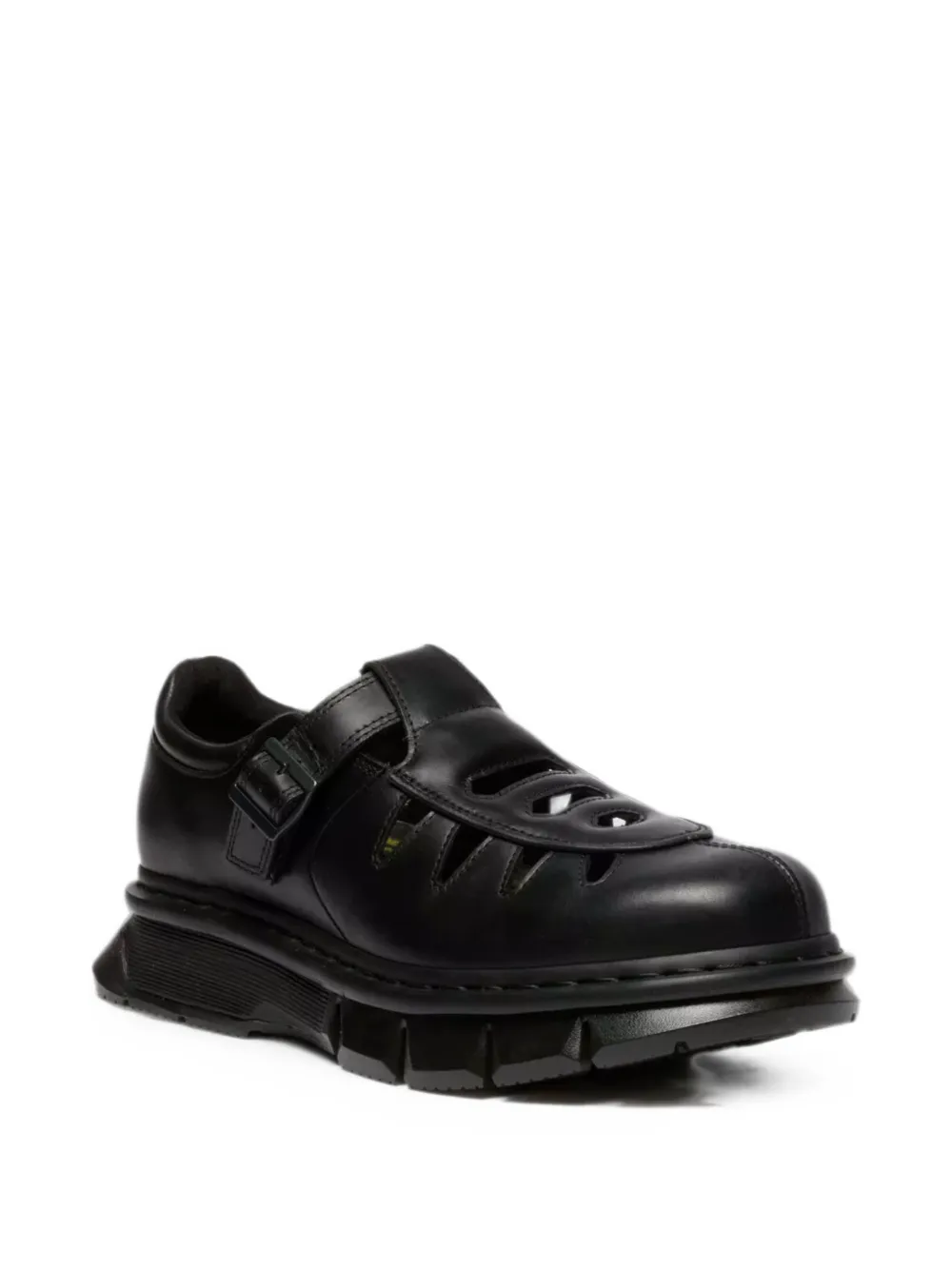 Dr Martens QUBIST Fisherman buckle-fastening cut-out shoes Zwart