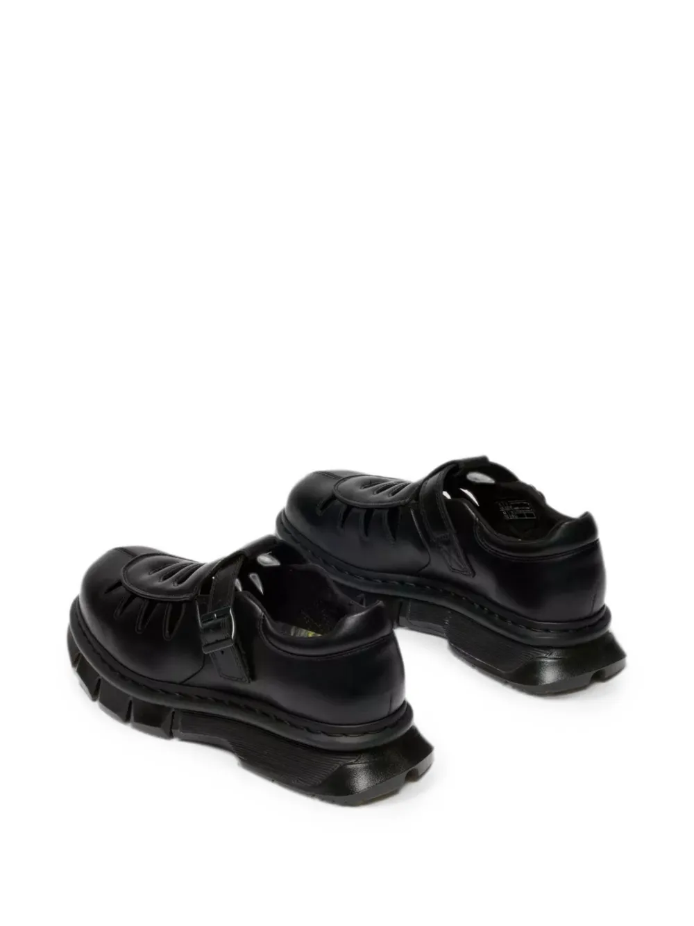 Dr Martens QUBIST Fisherman buckle-fastening cut-out shoes Zwart