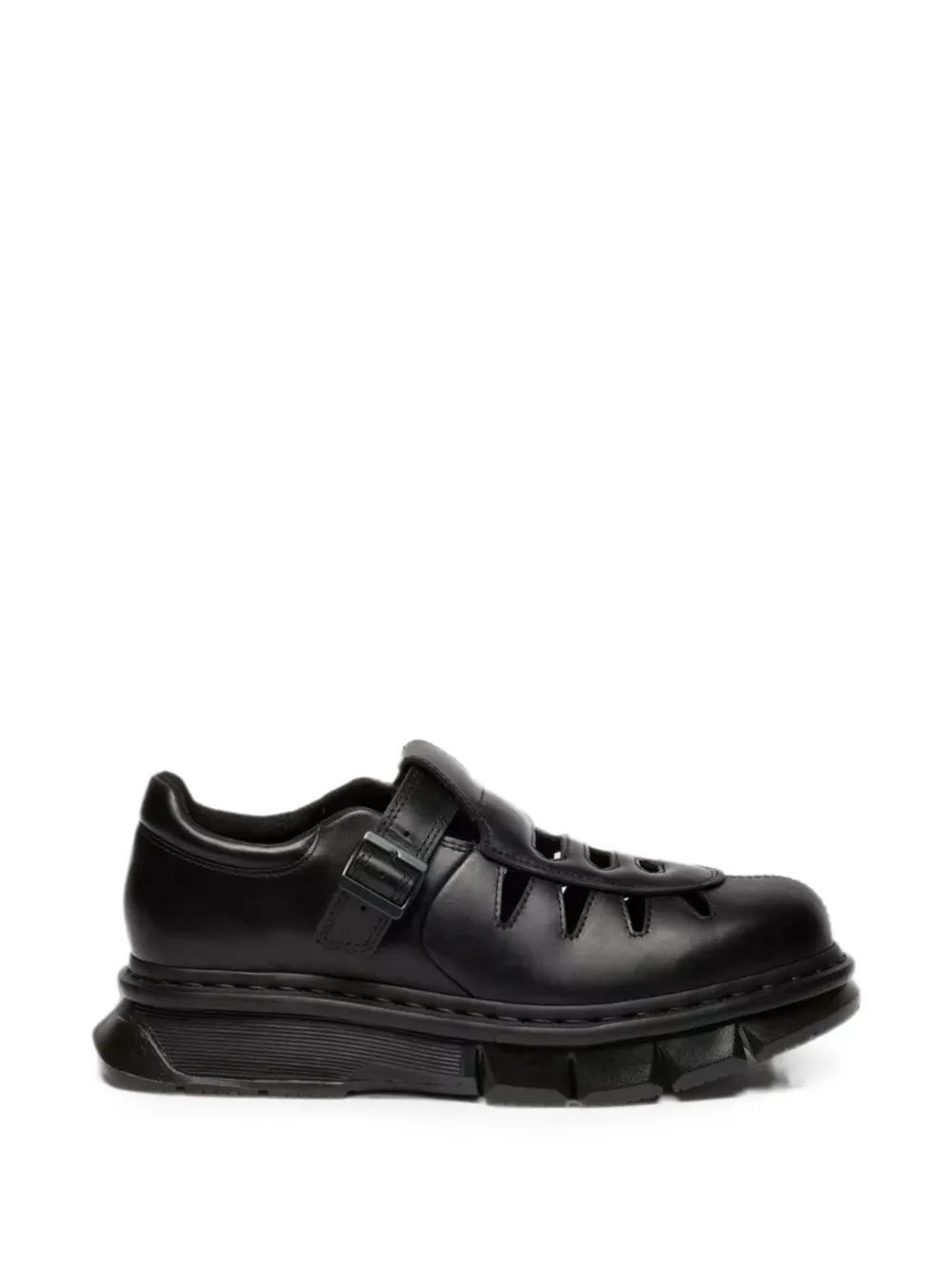 Dr Martens QUBIST Fisher buckle-fastening cut-out shoes Zwart