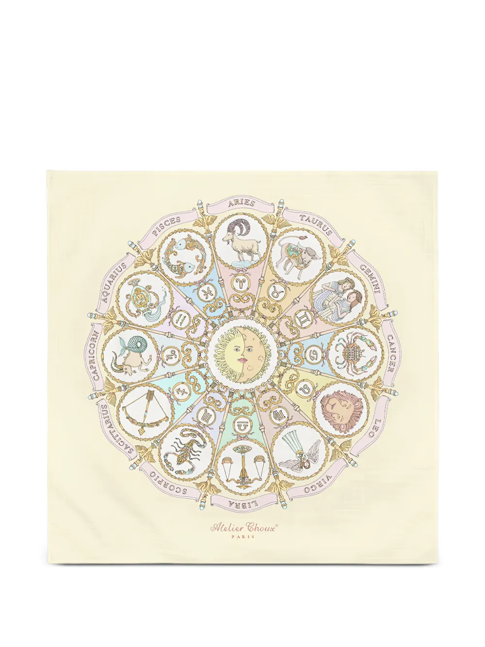 Atelier Choux x Mattias Adolfsson astrological-print blanket - Giallo