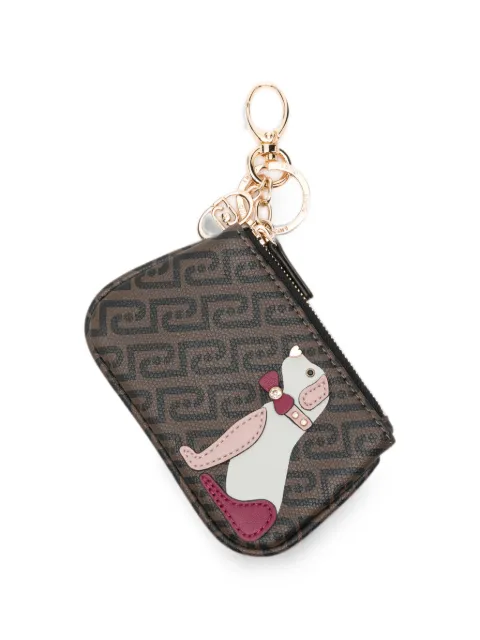 LIU JO logo-monogram animal-patch keyring