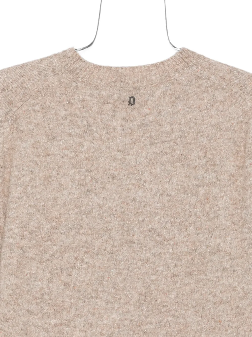 DONDUP Trui met logoplakkaat en ronde hals Beige