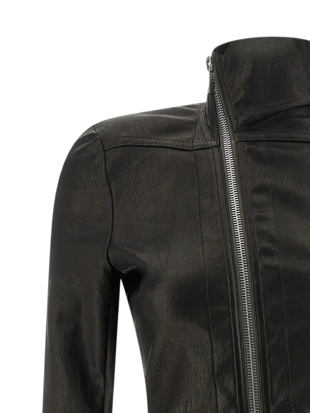 Rick Owens Tower Gary JKT jack met asymmetrische rits Zwart