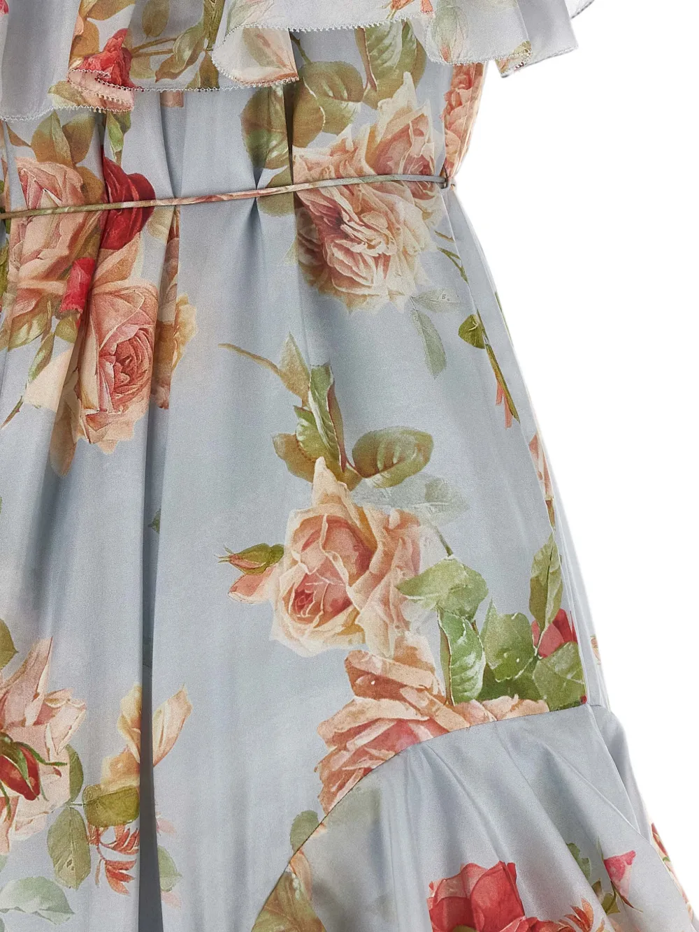 ZIMMERMANN Roselight Frill maxi-jurk Blauw