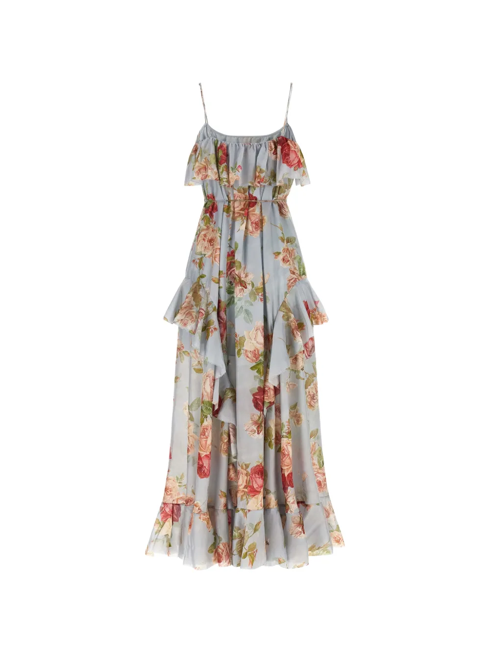 ZIMMERMANN Roselight Frill maxi-jurk Blauw