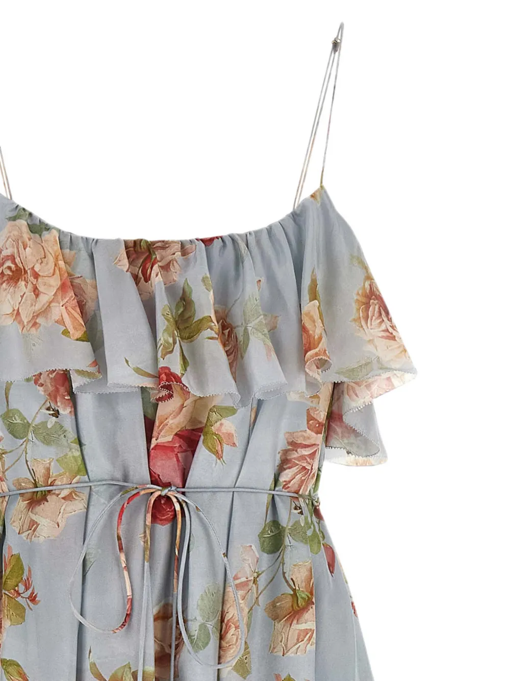 ZIMMERMANN Roselight Frill maxi-jurk Blauw