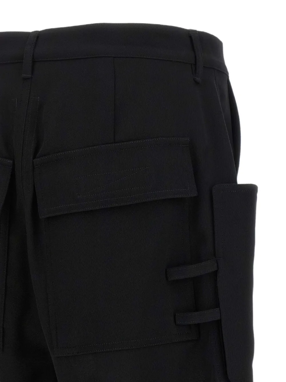 Rick Owens Stefan cargo shorts met franje Zwart