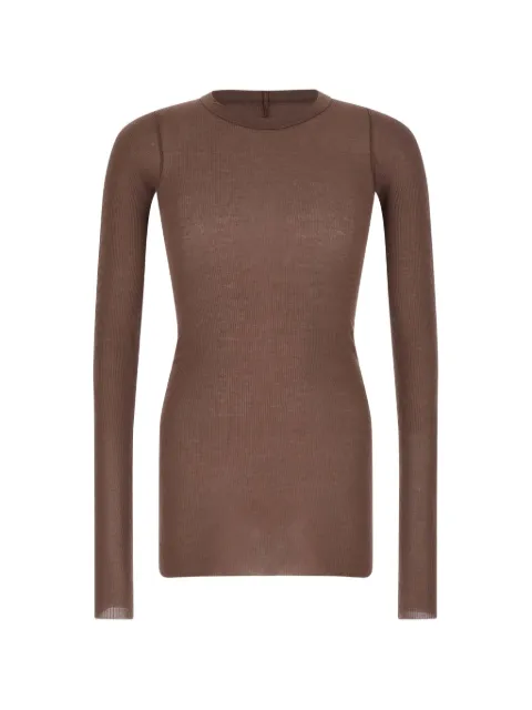 Rick Owens Rib LS T raw-cut T-shirt