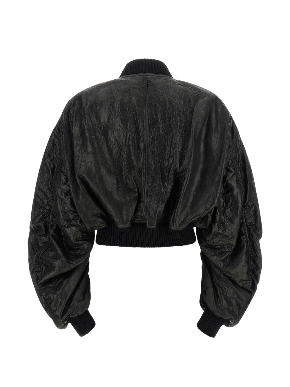 Rick Owens Tower Secchia Cropped Flight bomberjack Zwart