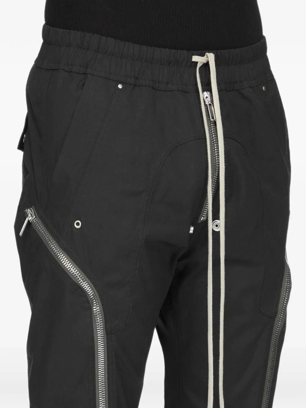 Rick Owens Heizer cargo broek met ritsdetail Zwart