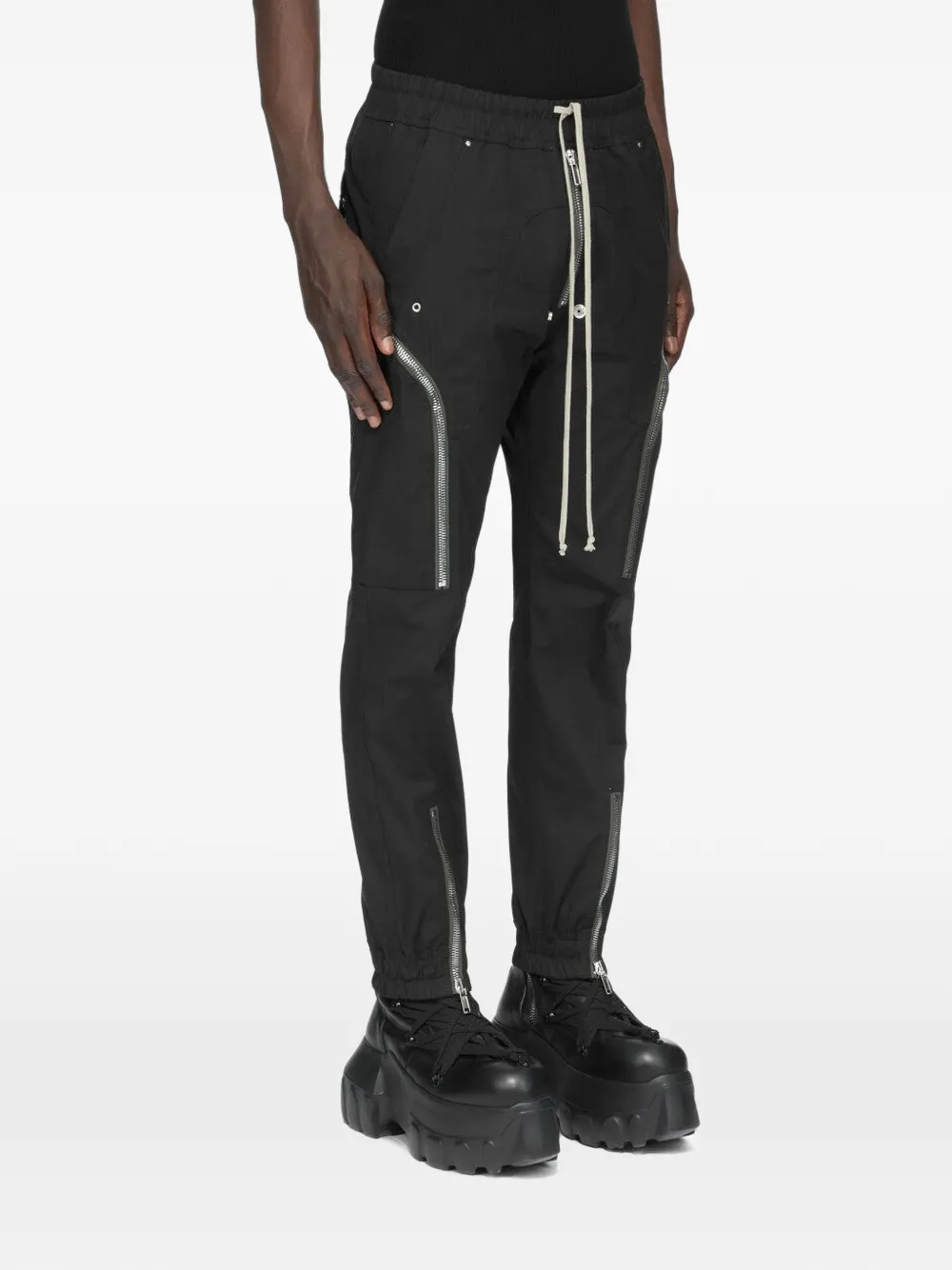 Rick Owens Heizer cargo broek met ritsdetail Zwart