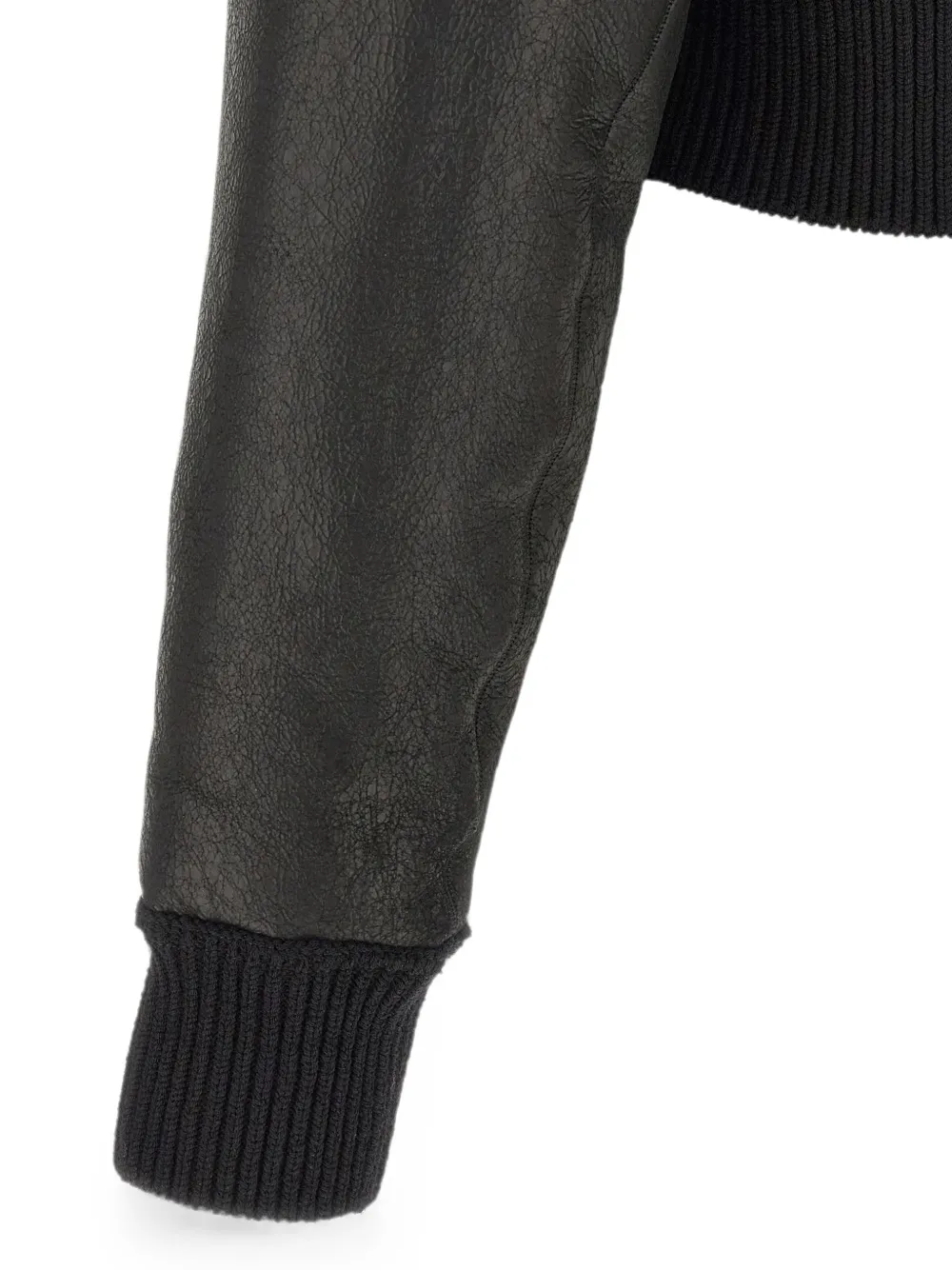 Rick Owens Flight Jkt Cropped bomberjack met lammy voering Zwart