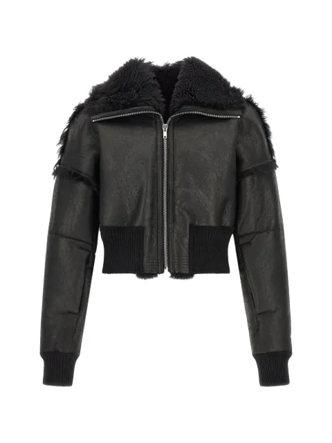 Rick Owens Flight Jkt Cropped shearling-lined bomber jacket