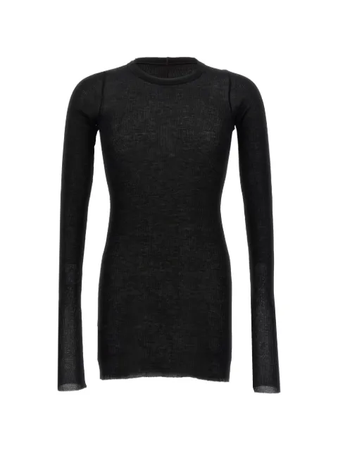 Rick Owens Rib LS T raw-cut T-shirt