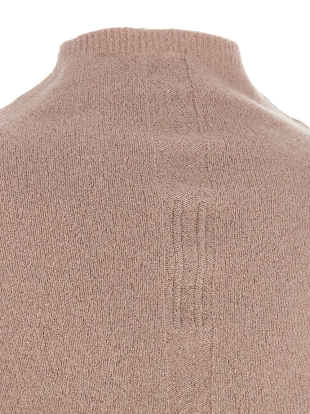 Rick Owens Tower LS Crater High-neck Sweater in Neutrals, view 4