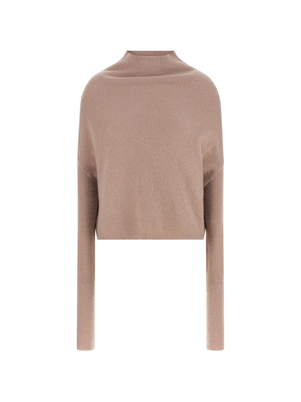 Rick Owens Tower LS Crater high-neck sweater - Neutrals