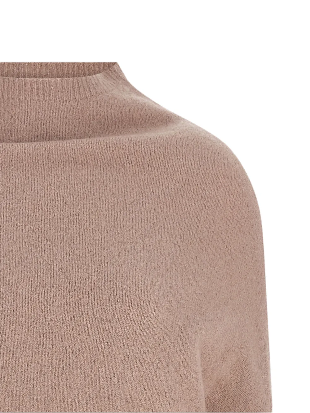 Rick Owens Tower LS Crater High-neck Sweater in Neutrals, view 3