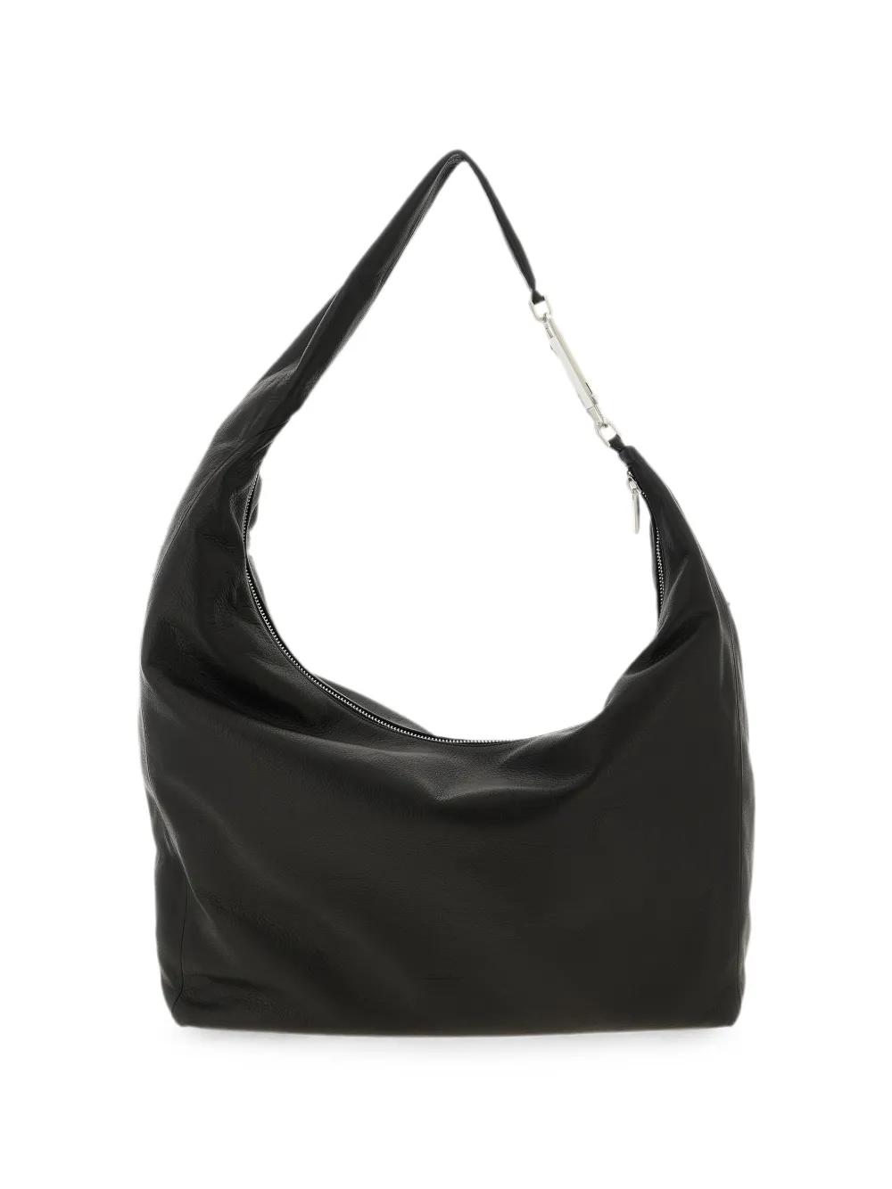 Rick Owens Tower Gemini hammered leather shoulder bag - Black