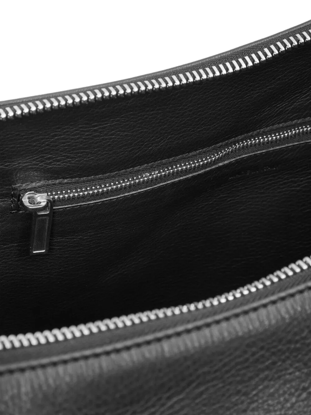 Rick Owens Tower Gemini gehamerde leren schoudertas Zwart