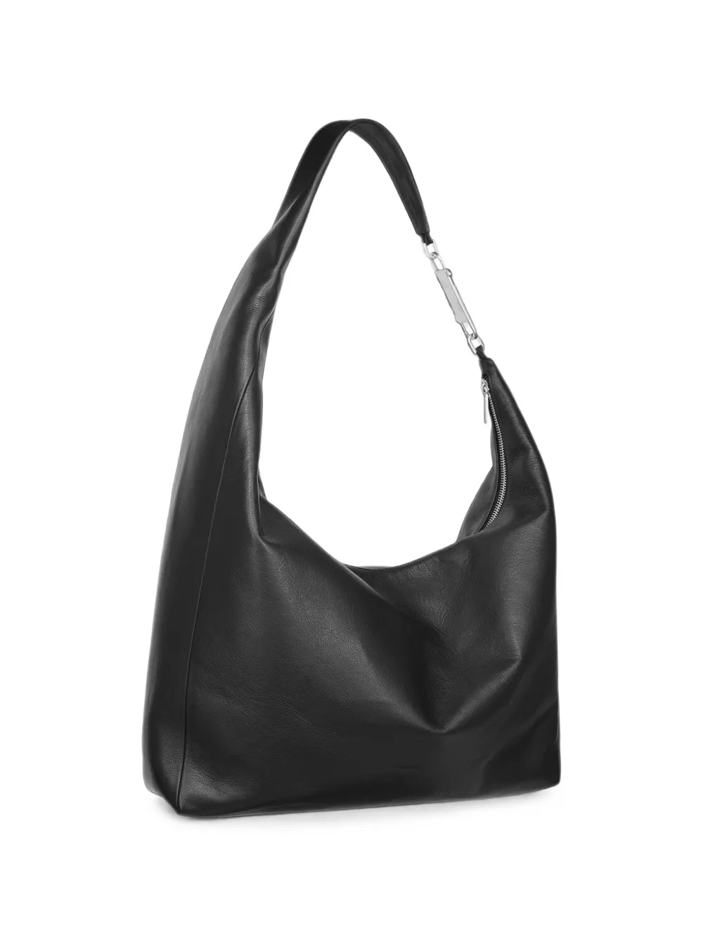Rick Owens Tower Gemini gehamerde leren schoudertas Zwart