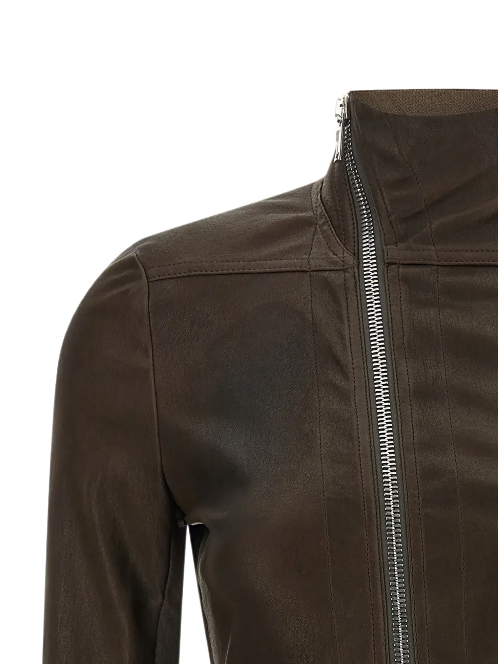 Rick Owens Tower Gary JKT jack met asymmetrische rits Bruin