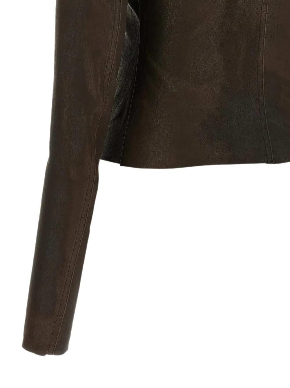 Rick Owens Tower Gary JKT jack met asymmetrische rits Bruin