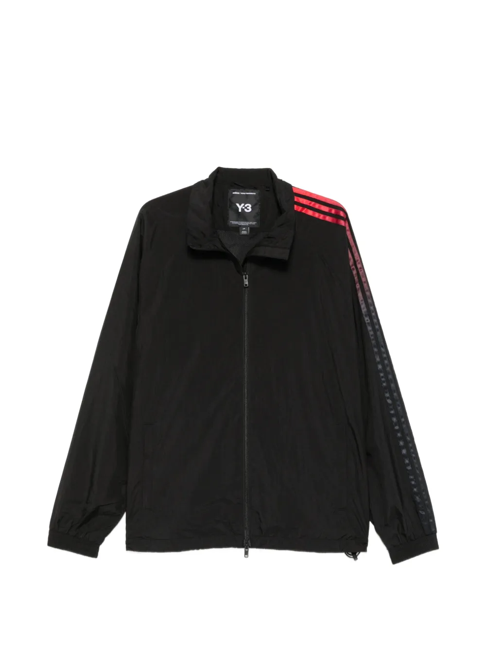 Y-3 stripe-detail zip-up sweatshirt - Nero
