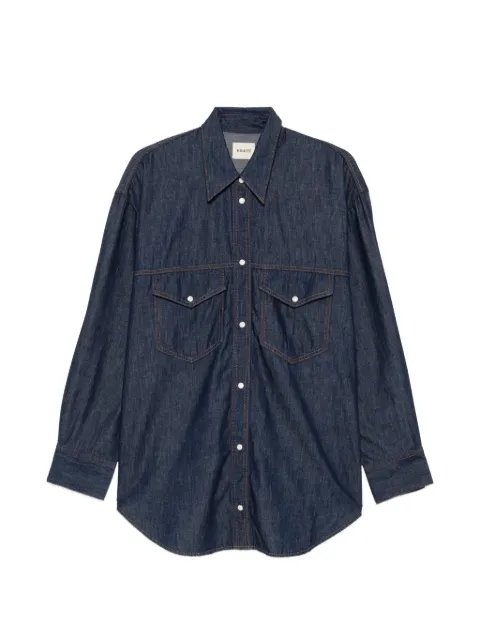 KHAITE camisa vaquera Christensen con costuras en contraste
