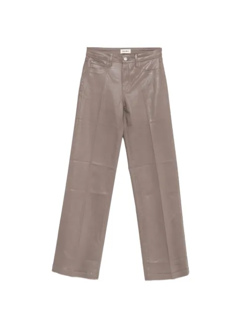 L'Agence Calça jeans wide leg Caçayton encerada