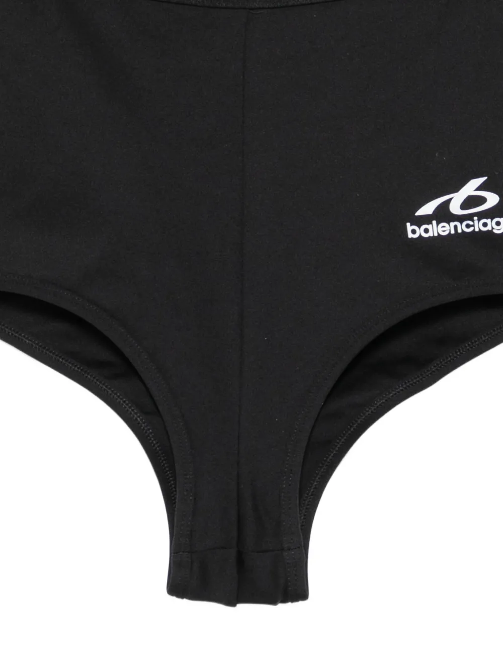 Balenciaga High-waist mini-shorts met logo-print Zwart