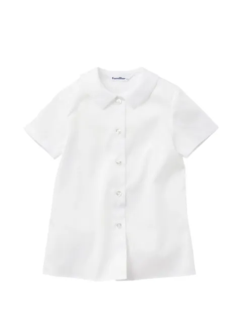 familiar short-sleeve Peter Pan-collar shirt
