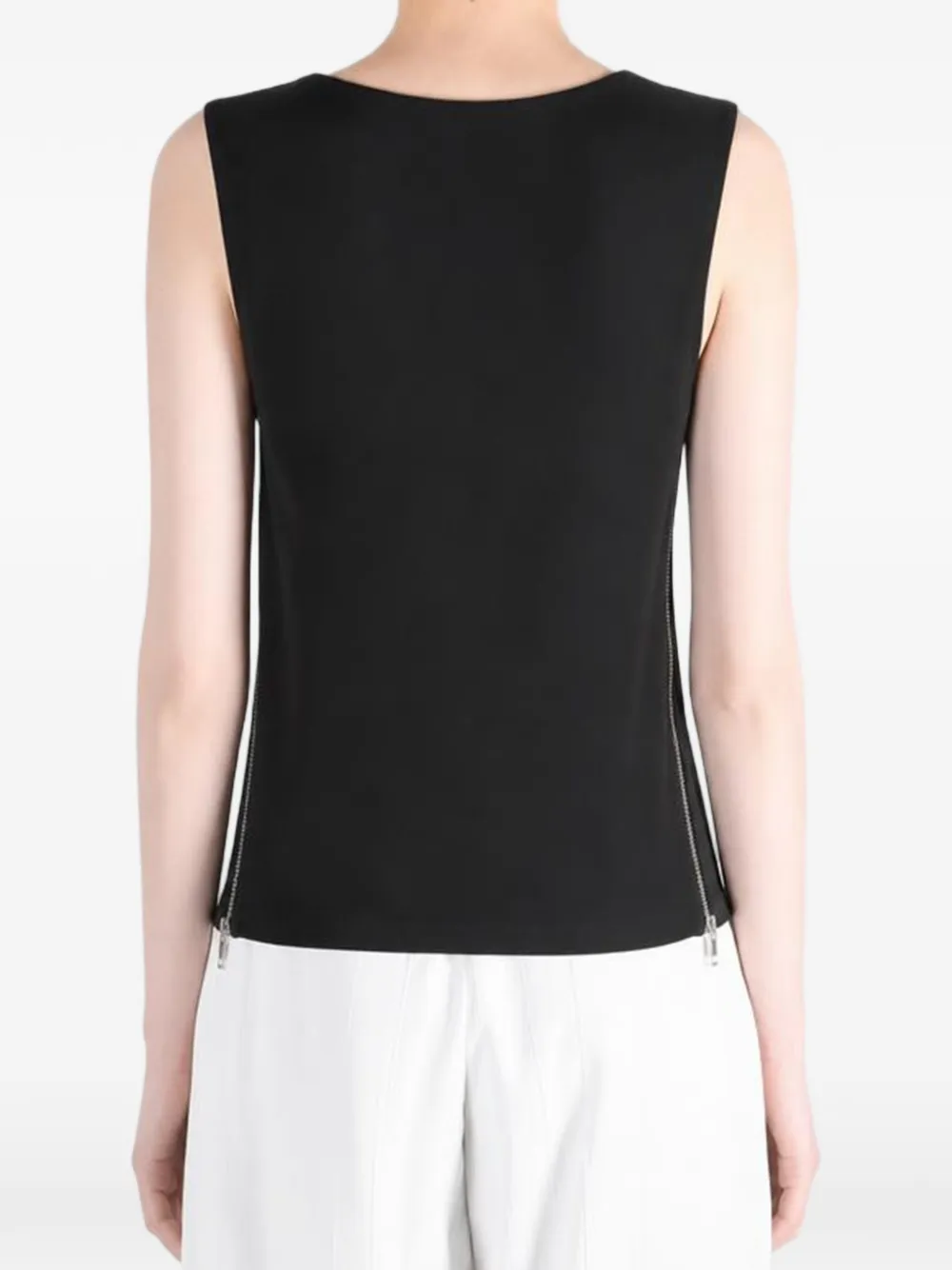 Alexander Wang Top met rits en ronde hals Zwart