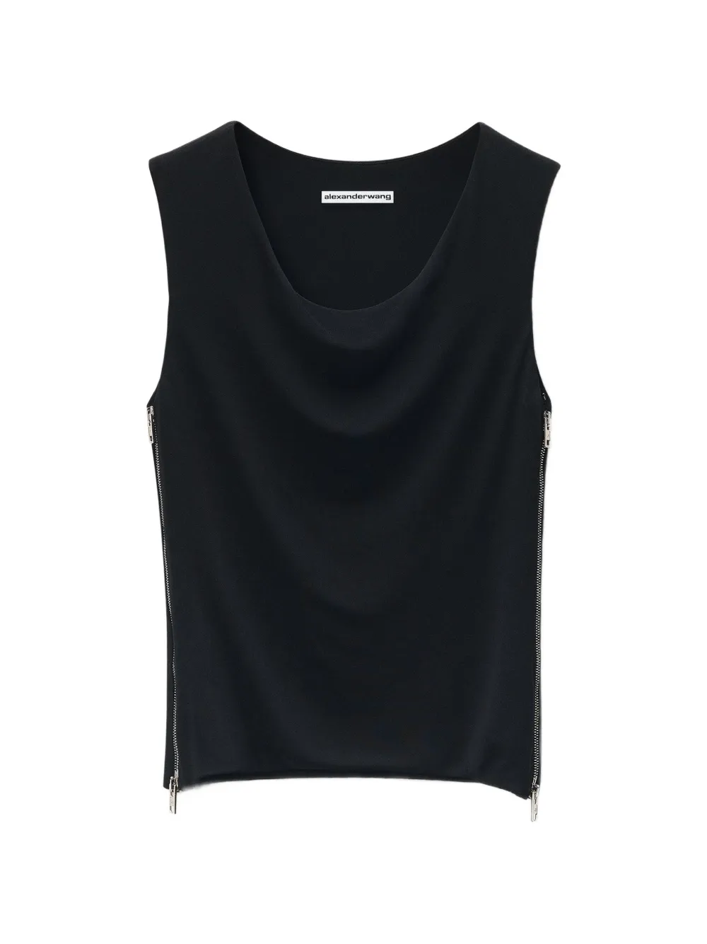 Alexander Wang cowl-neck side-zip top - Nero