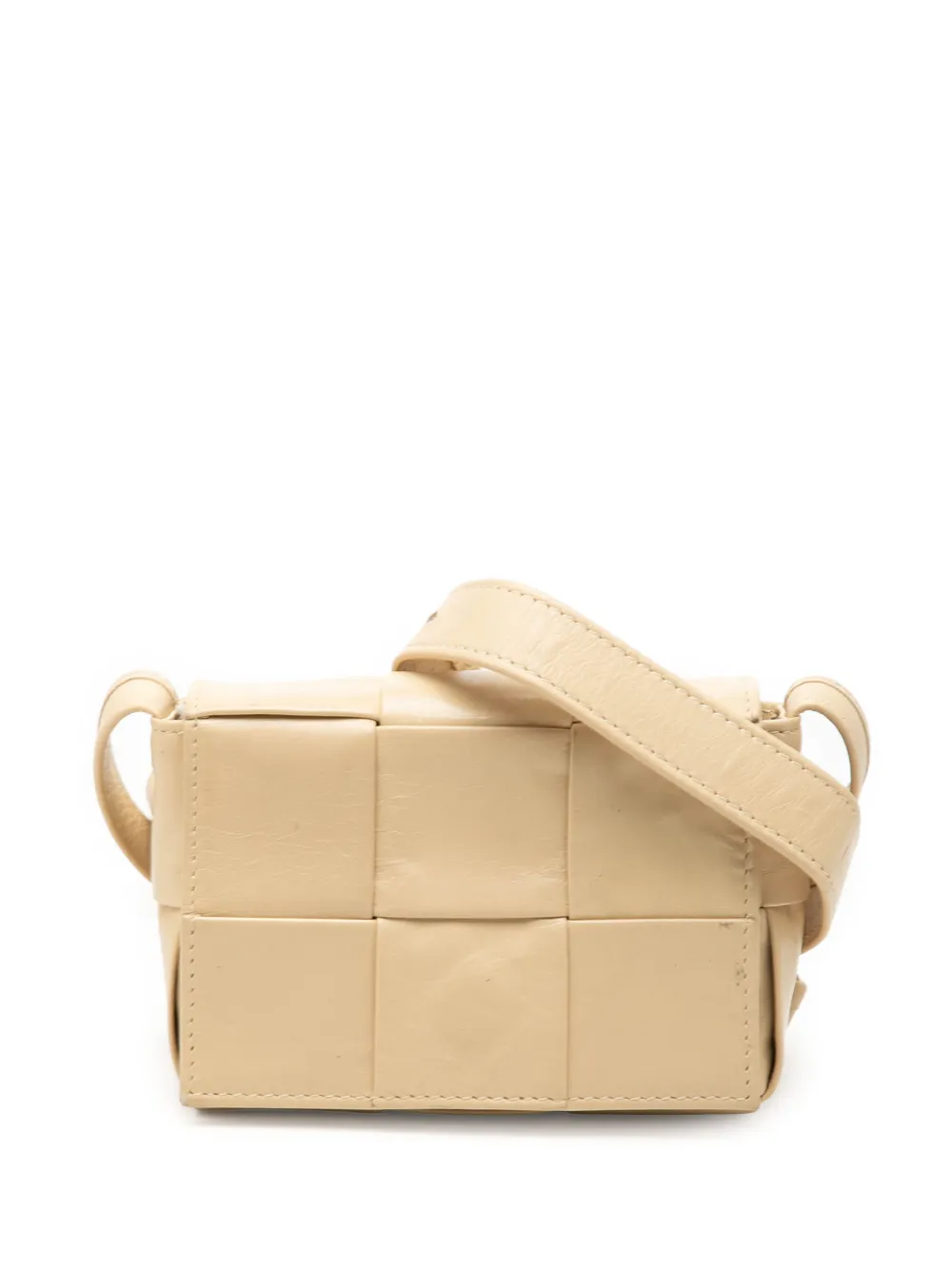 Bottega Veneta Pre-Owned Borsa a tracolla Cassette Intrecciato extra mini in nappa 2012-2026 - Toni neutri