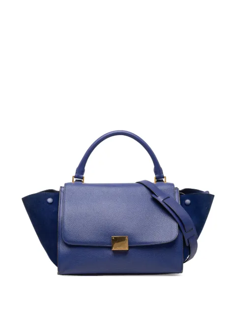 Celine Pre-Owned 2014 Small Calfskin and Suede Trapeze satchel