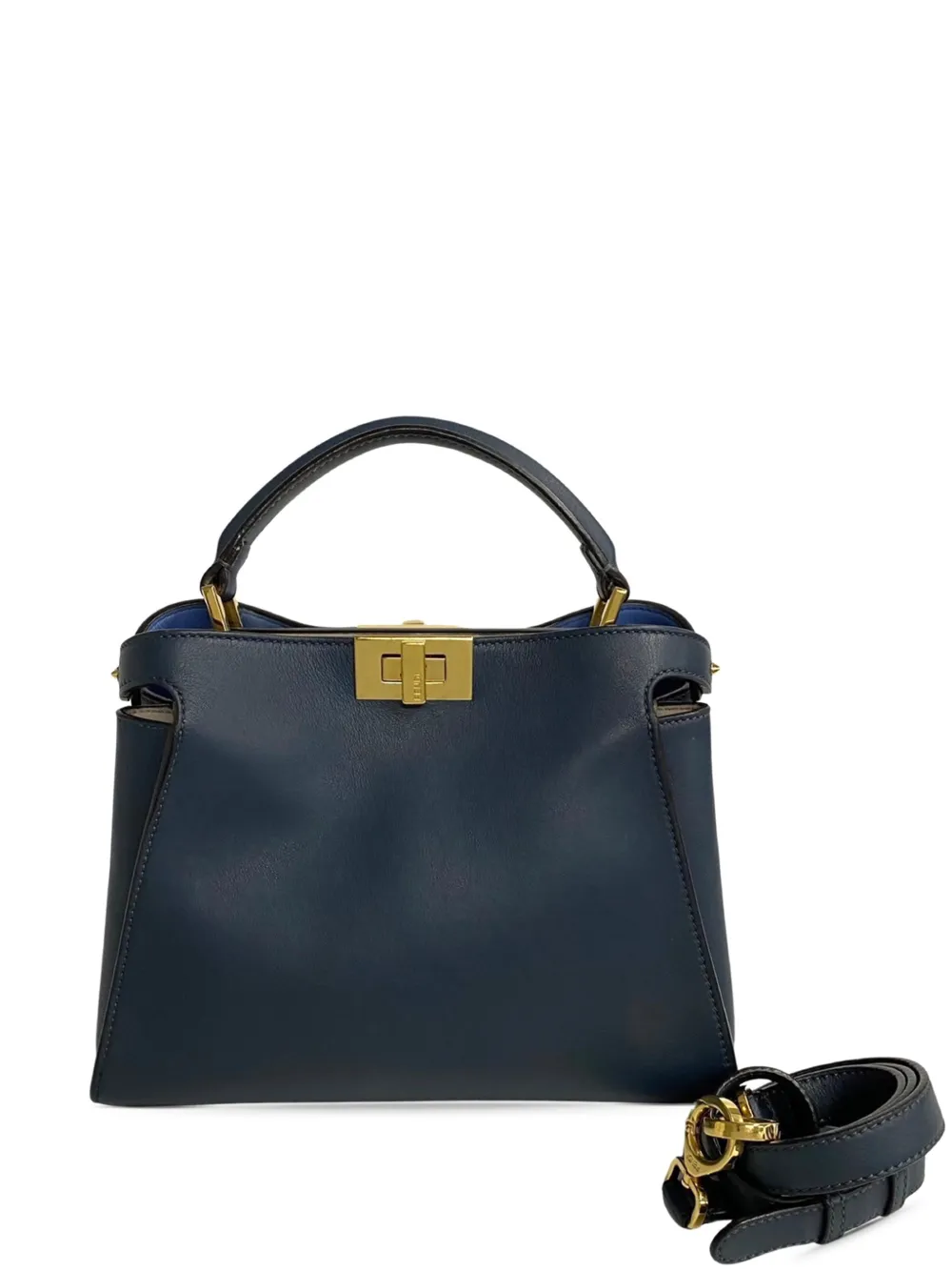 Fendi Pre-Owned Borsa a tracolla Iconic Essentials Peekaboo media 2010-2025 - Blu